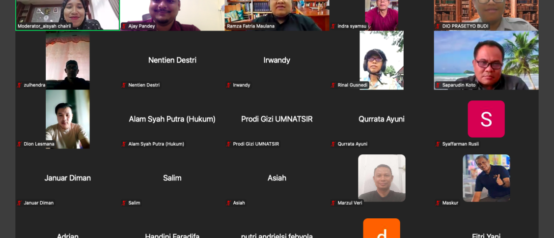 Personal Branding for Lawyers – Webinar by Ajay Pandey at Mohammad Natsir University, West Sumatra