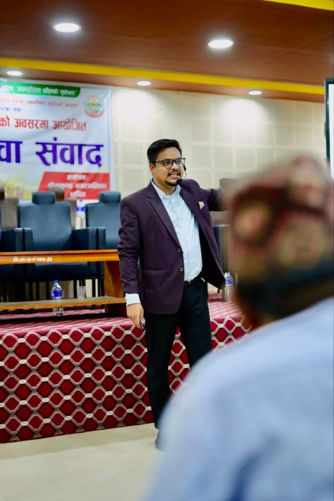 Ajay Pandey - Personal brand Consultant personal brand consultant ajay pandey civic event stage portrait 106